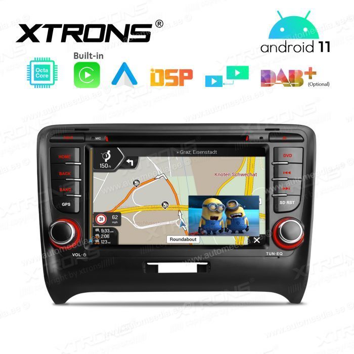 Audi TT (2006-2012) mudelipõhine Android 11 GPS autoraadio ja multimeedia keskus