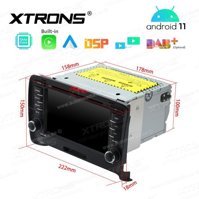 Audi TT (2006-2012) mudelipõhine Android 11 GPS autoraadio ja multimeedia keskus