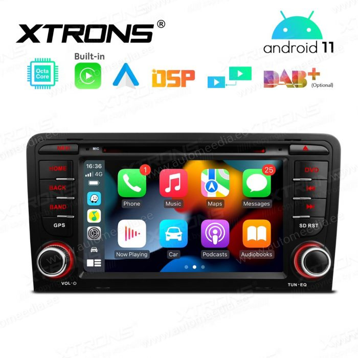 Audi A3 (2003-2012) mudelipõhine Android 12 GPS autoraadio ja multimeedia keskus