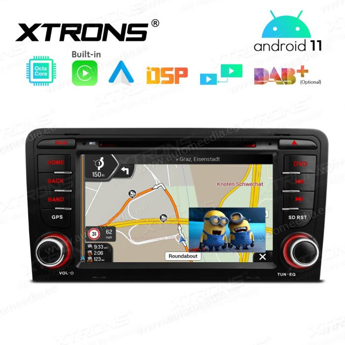Audi A3 (2003-2012) mudelipõhine Android 12 GPS autoraadio ja multimeedia keskus