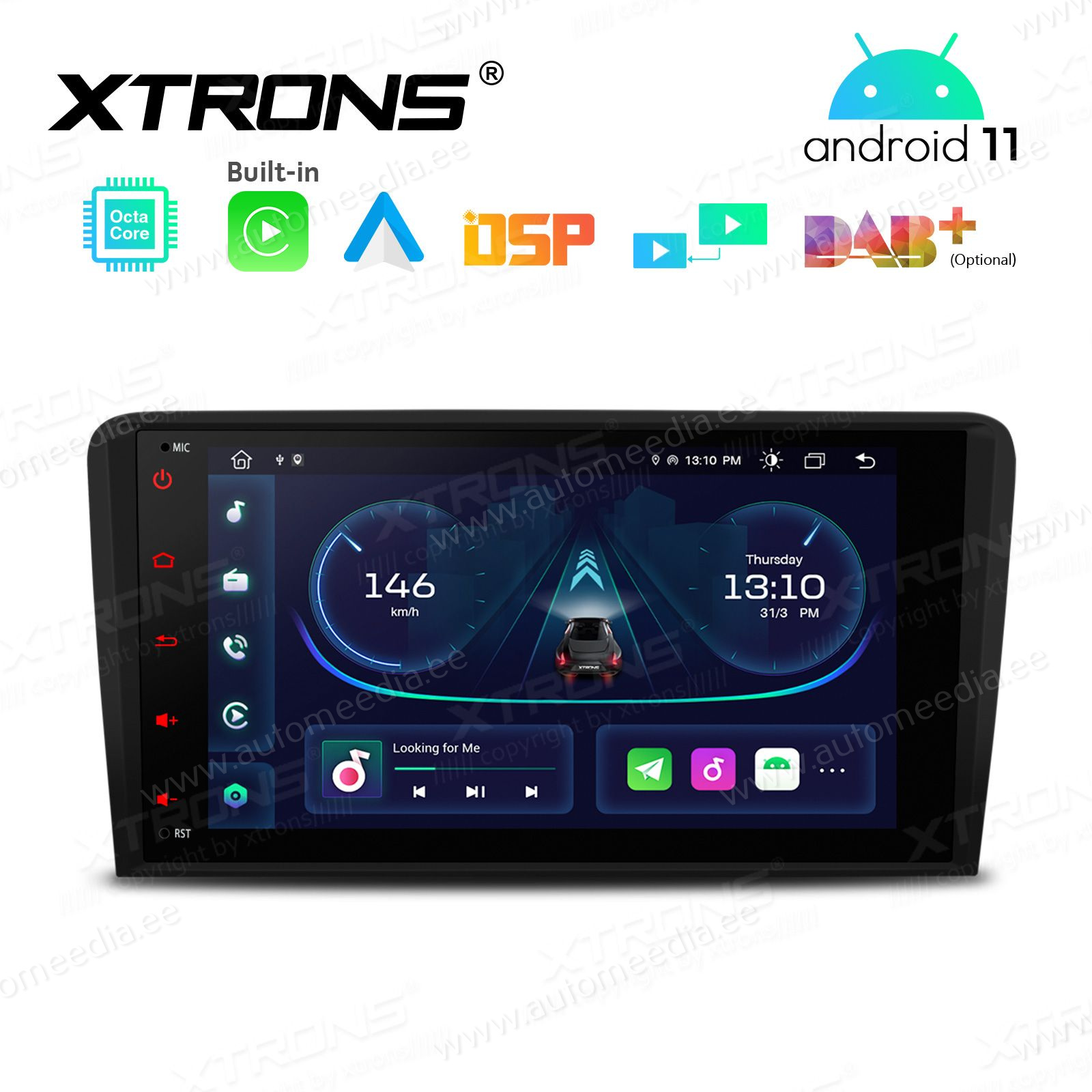 Audi A3 (2003-2012) Android 11  | GPS auto radio un multimediju centrs