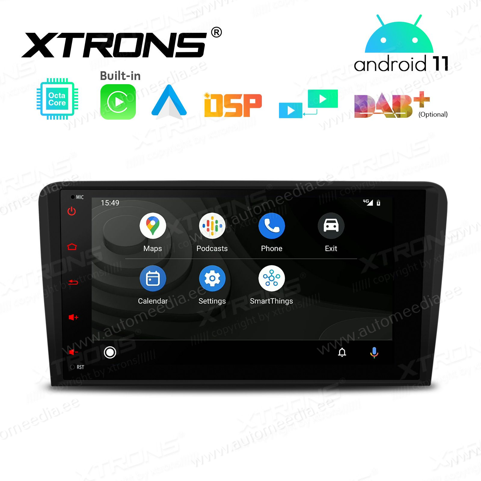 Audi A3 (2003-2012) mudelipõhine Android 11 GPS autoraadio ja multimeedia keskus