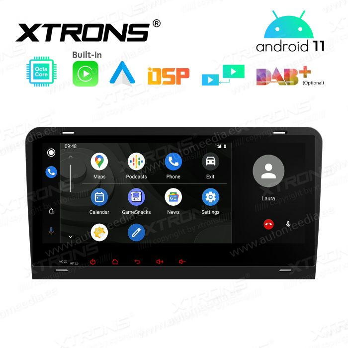 Audi A3 (2003-2012) mudelipõhine Android 11 GPS autoraadio ja multimeedia keskus