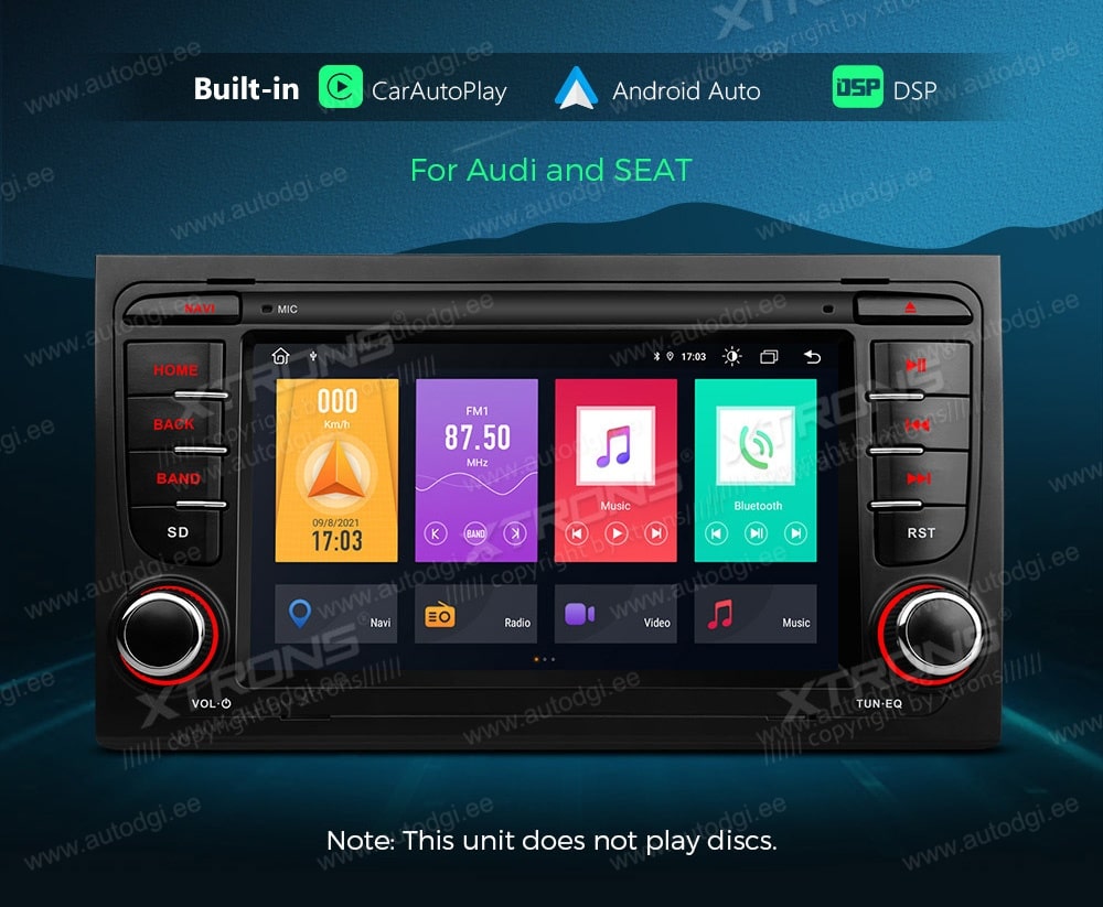 Audi A4 | B5 (2002-2008) XTRONS PME70AA4L Car multimedia GPS player with Custom Fit Design