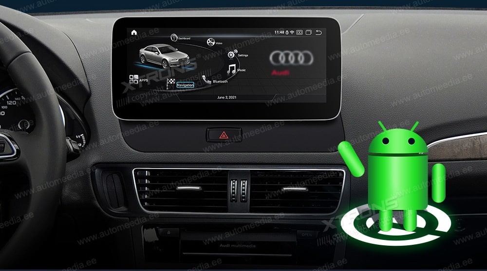 Audi Q5 (2009 - 2017) | Audi multimedia  XTRONS QSA12Q5H_L merkkikohtainen Android GPS multimedia näyttö