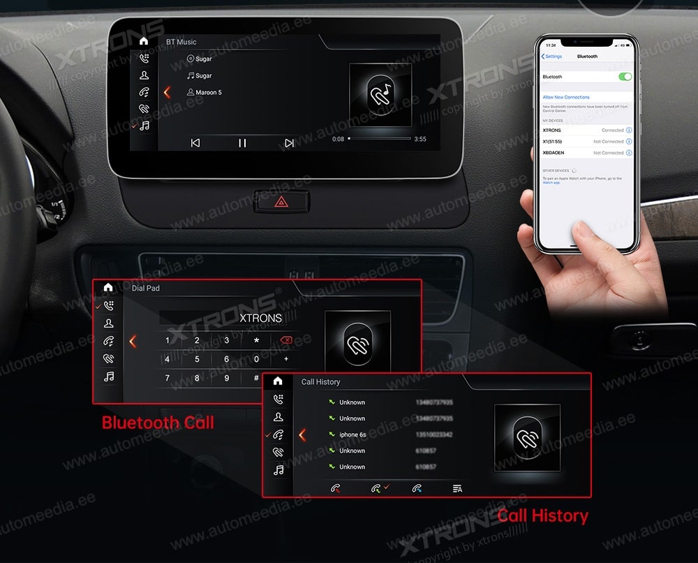 Audi Q5 (2009 - 2017) | Audi multimedia  XTRONS QSA12Q5H_L XTRONS QSA12Q5H_L Hands Free calls & HD music stream