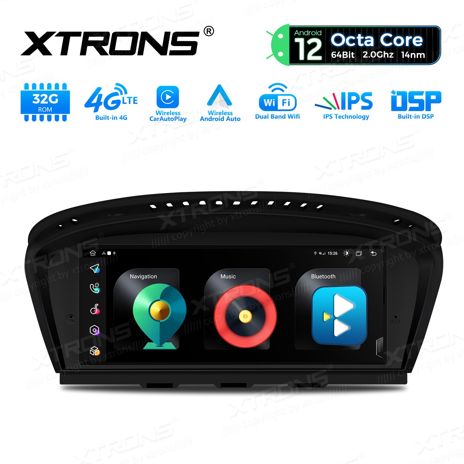 BMW 5.ser | BMW 3.ser | E60 | E61 | E90 | E92 | E93 iDrive CCC (2004-2008) Автомобильная магнитола Android 12 с GPS навигацией