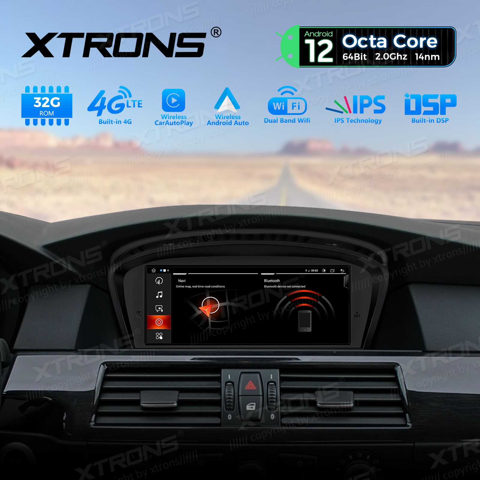 BMW 5.ser | BMW 3.ser | E60 | E61 | E90 | E92 | E93 iDrive CCC (2004-2008) kahesüsteemne, originaalraadio säilitav Android 12 GPS autoraadio ja multimeedia keskus