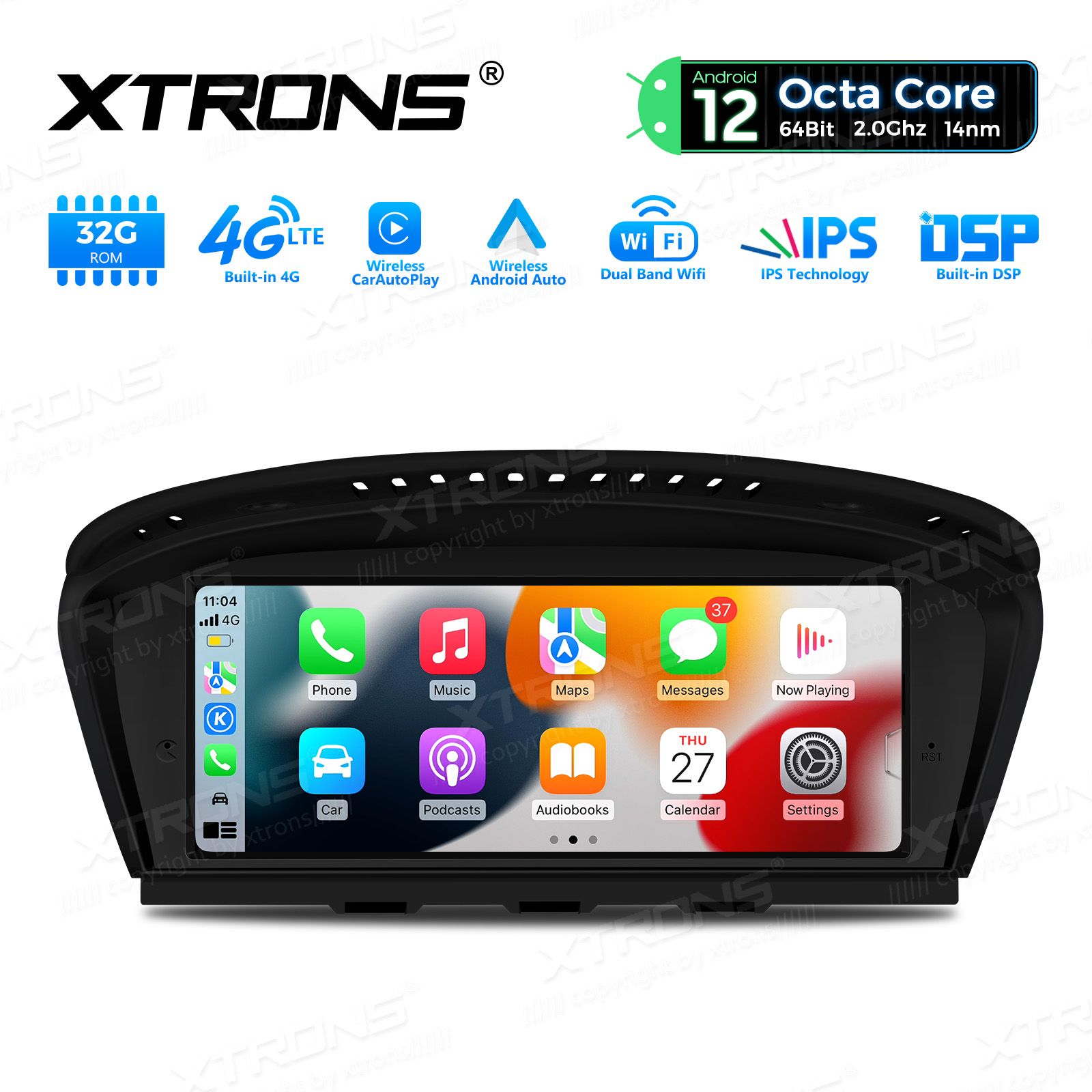 BMW 5.ser | BMW 3.ser | E60 | E61 | E90 | E92 | E93 iDrive CCC (2004-2008) kahesüsteemne, originaalraadio säilitav Android 12 GPS autoraadio ja multimeedia keskus