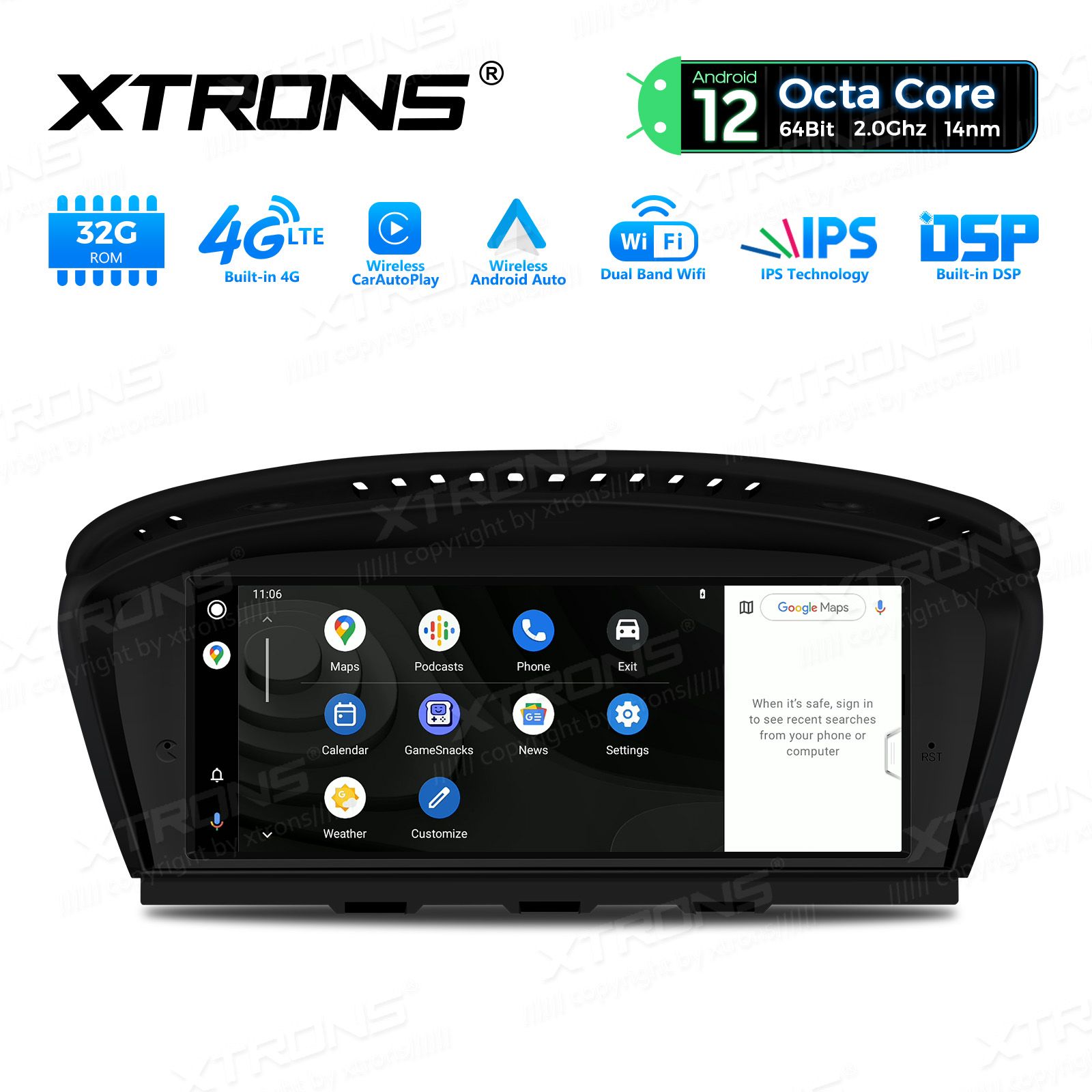 BMW 5.ser | BMW 3.ser | E60 | E61 | E90 | E92 | E93 iDrive CCC (2004-2008) kahesüsteemne, originaalraadio säilitav Android 12 GPS autoraadio ja multimeedia keskus