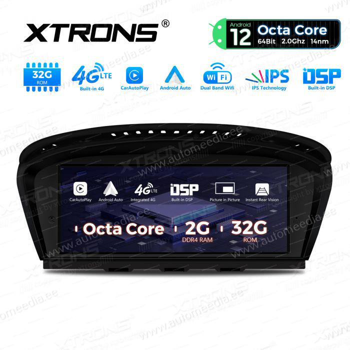 BMW 5.ser | BMW 3.ser | E60 | E61 | E90 | E92 | E93 iDrive CIC (2009-2012) kahesüsteemne, originaalraadio säilitav Android 12 GPS autoraadio ja multimeedia keskus