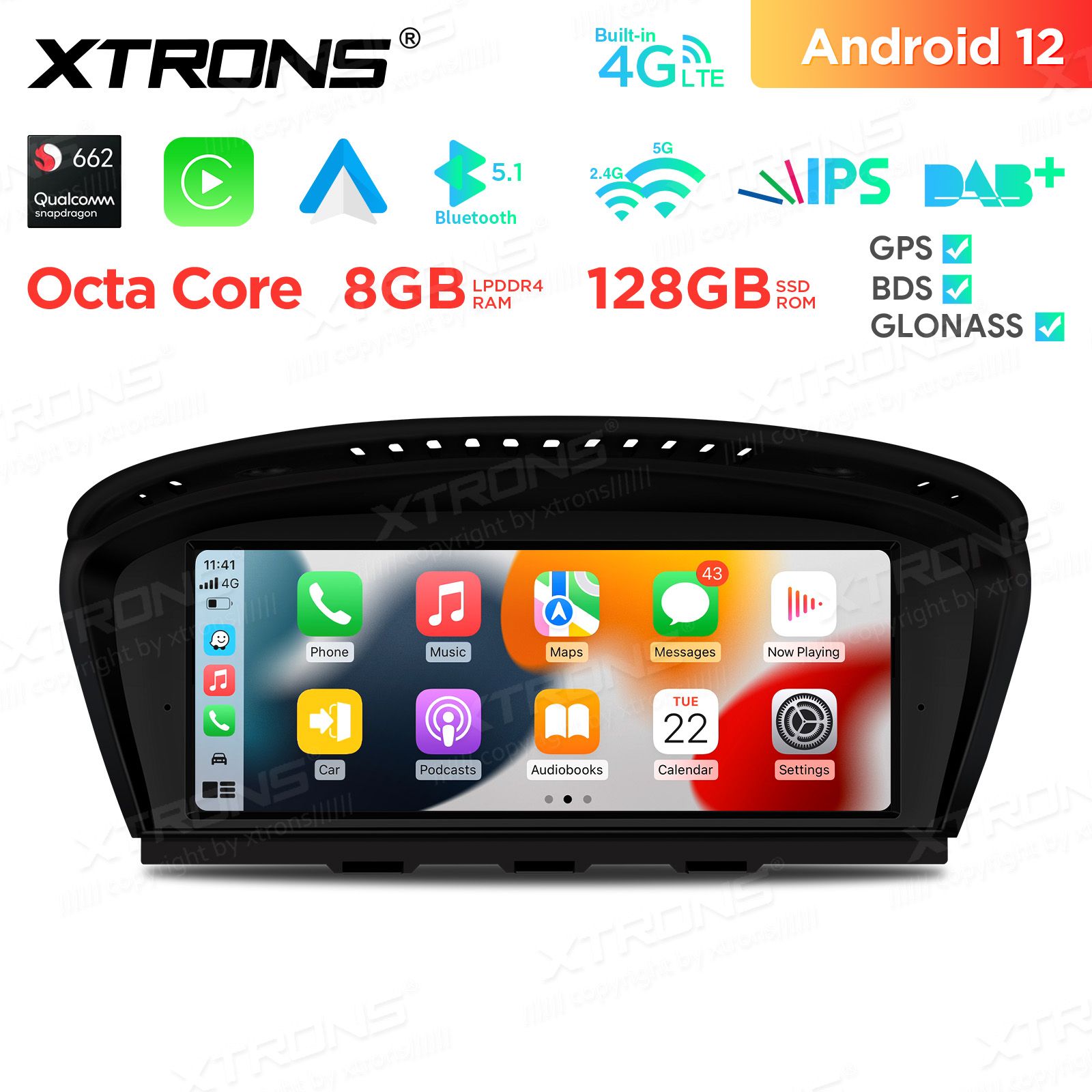 BMW 5.ser | BMW 3.ser | E60 | E61 | E90 | E92 | E93 iDrive CCC (2004-2008) kahesüsteemne, originaalraadio säilitav Android 11 GPS autoraadio ja multimeedia keskus
