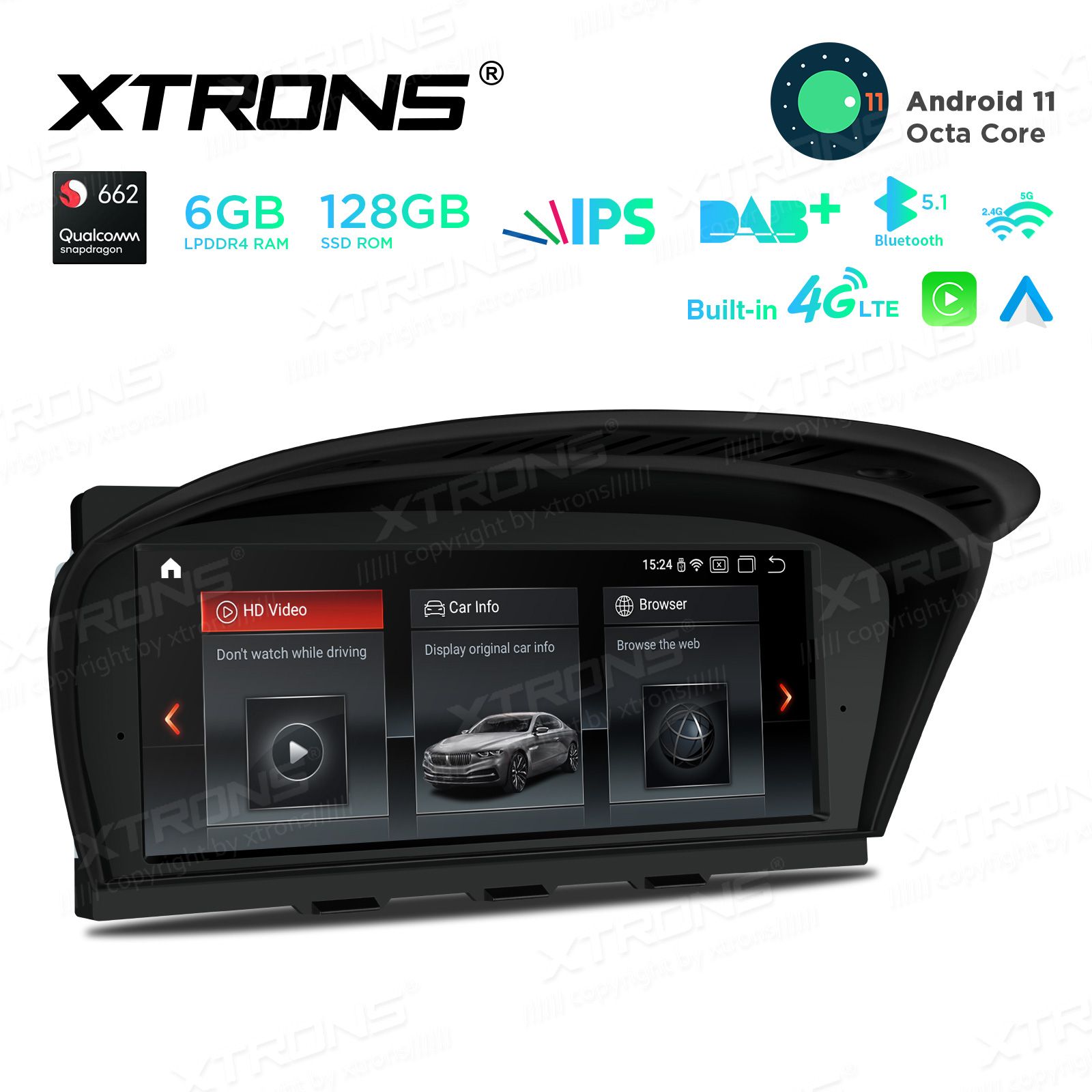BMW 5.ser | BMW 3.ser | E60 | E61 | E90 | E92 | E93 iDrive CCC (2004-2008) Android 11 Car Multimedia Player with GPS Navigation