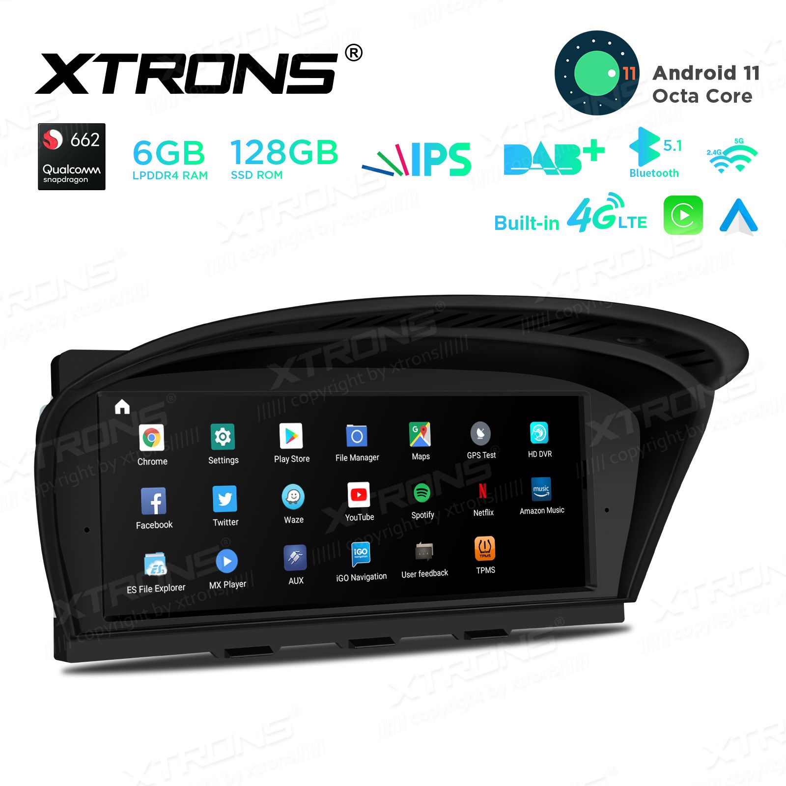 BMW 5.ser | BMW 3.ser | E60 | E61 | E90 | E92 | E93 iDrive CCC (2004-2008) kahesüsteemne, originaalraadio säilitav Android 11 GPS autoraadio ja multimeedia keskus