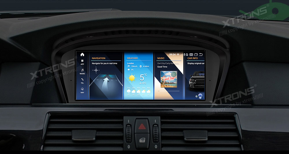 BMW 5.ser | BMW 3.ser | E60 | E61 | E90 | E92 | E93 iDrive CCC (2004-2008)  XTRONS QPB8260CI merkkikohtainen Android GPS multimedia näyttö