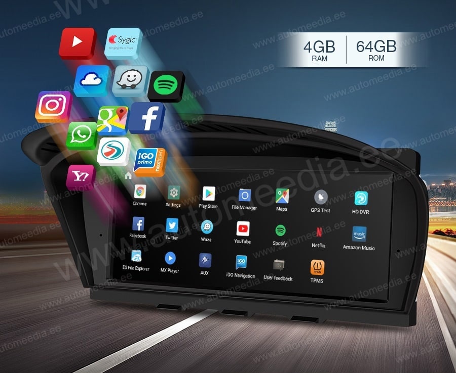 XTRONS BMW  tuki kaikille Google Play Android -sovelluksille