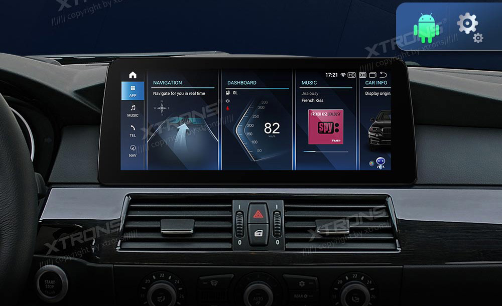 BMW 5.ser | BMW 3.ser | E60 | E61 | E90 | E92 | E93 iDrive CIC (2009-2012)  XTRONS QXB2260CI merkkikohtainen Android GPS multimedia näyttö