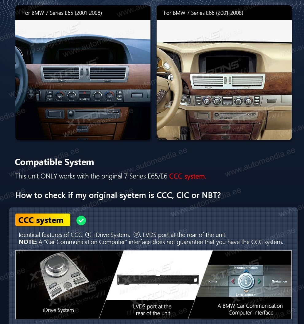 XTRONS BMW  mallikohtaisen multimediaradion soveltuvuus autoon