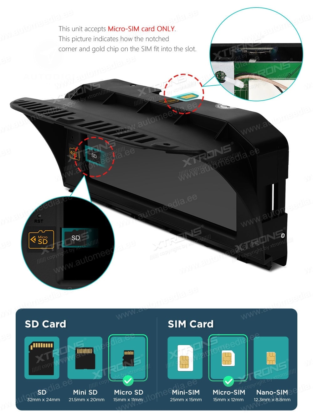 BMW 7.ser | E65 | E66 | Original CCC system (2001-2008)  XTRONS QSB8265CC XTRONS QSB8265CC 4G Connectivity SIM slot built-in