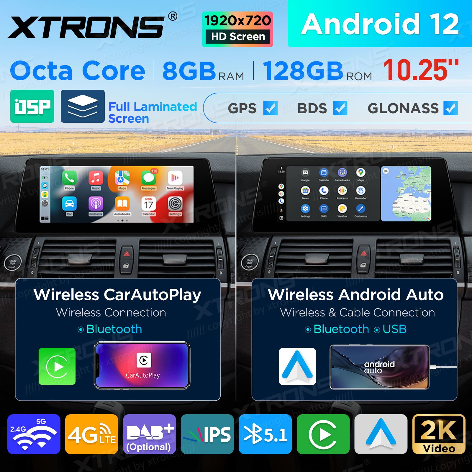 BMW X5 | X6 | E70 | 71 iDrive CCC (2007-2010) mudelipõhine Android 12 GPS autoraadio ja multimeedia keskus