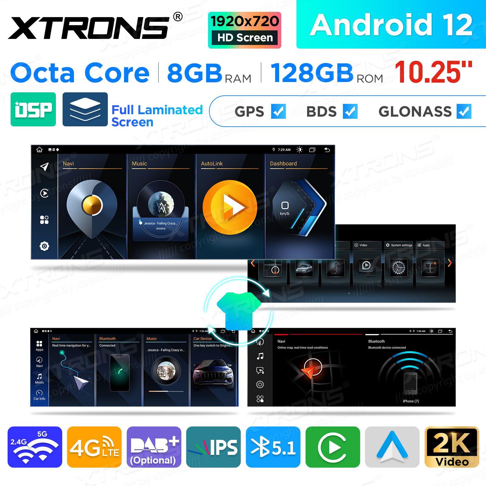 BMW X5 | X6 | E70 | 71 iDrive CCC (2007-2010) mudelipõhine Android 12 GPS autoraadio ja multimeedia keskus