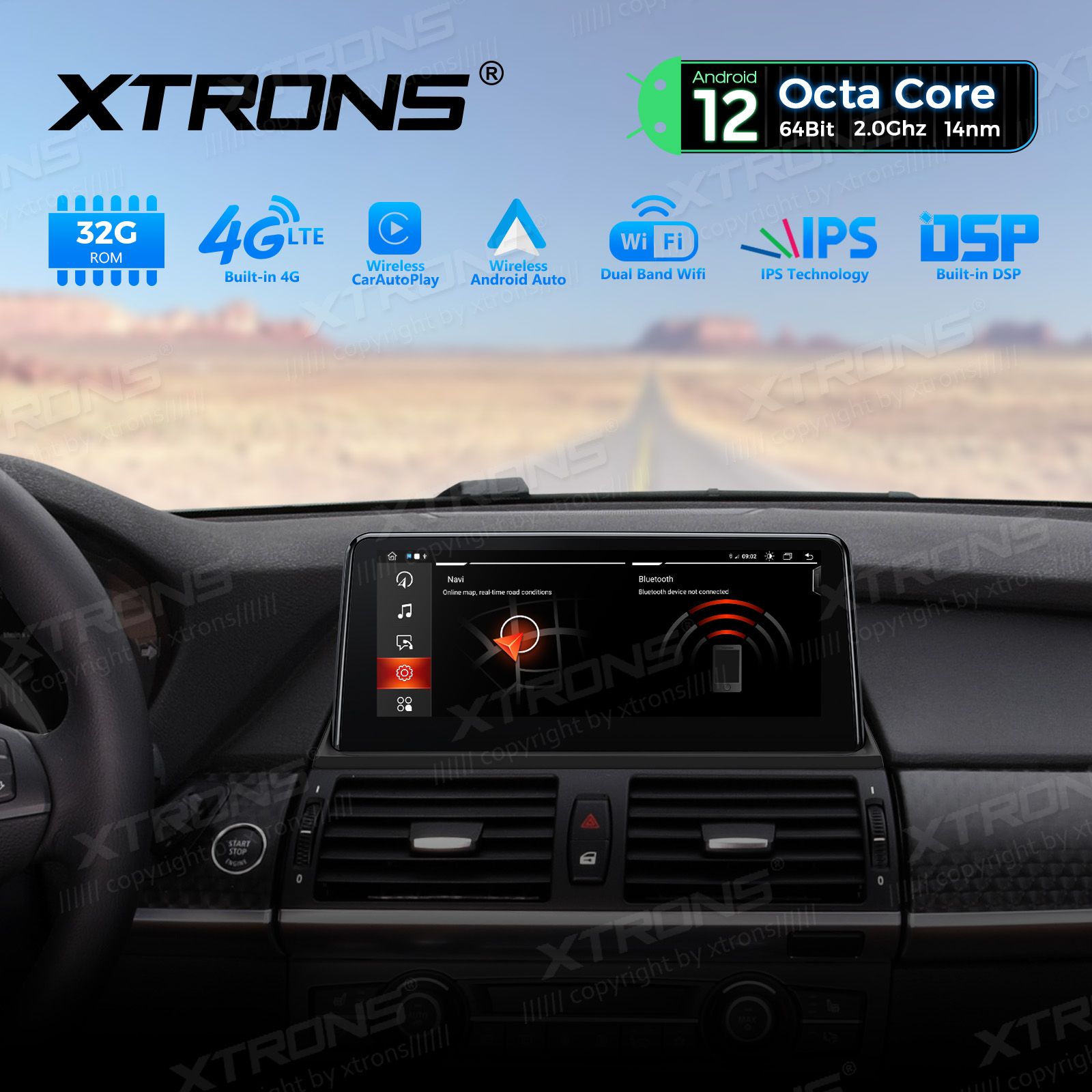 BMW X5 | X6 | E70 | 71 iDrive CIC (2010-2014) kahesüsteemne, originaalraadio säilitav Android 12 GPS autoraadio ja multimeedia keskus