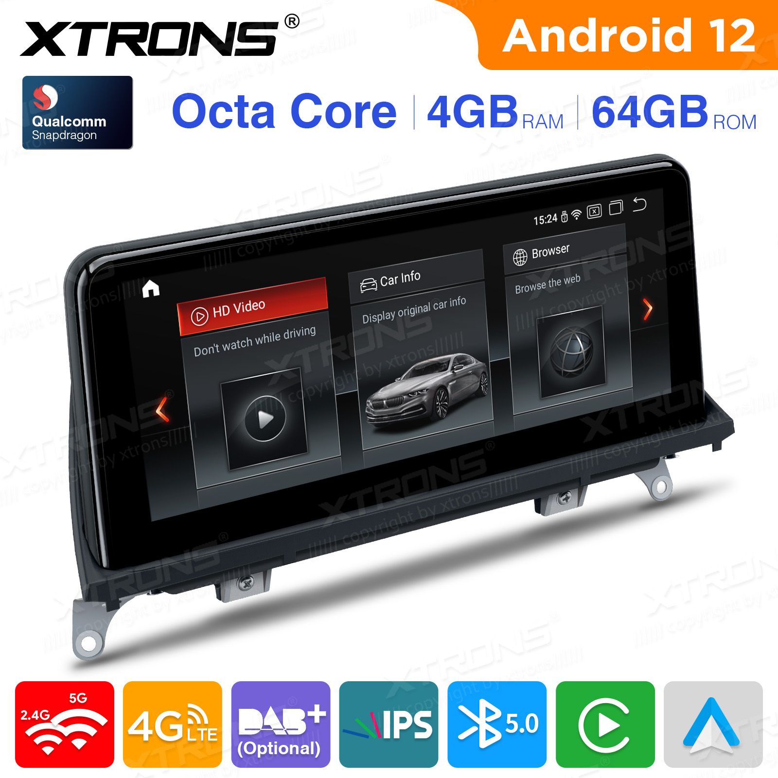 BMW X5 | X6 | E70 | 71 iDrive CIC (2010-2014) Android 12 auto GPS radio ja multimedia näyttösoitin
