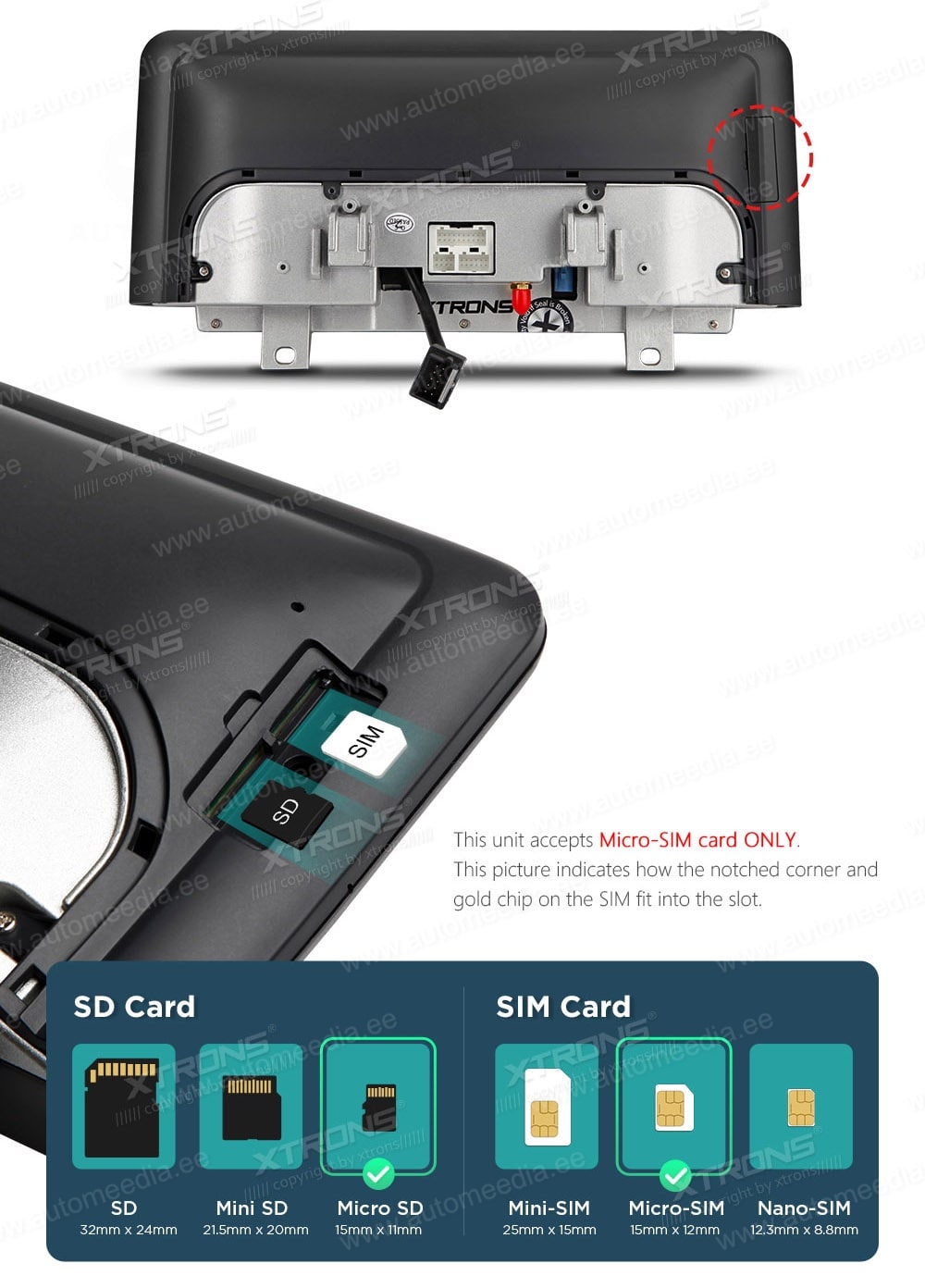 BMW X5 | X6 | E70 | 71 iDrive CCC (2007-2010)  XTRONS QSB12X5CC XTRONS QSB12X5CC 4G Connectivity SIM slot built-in