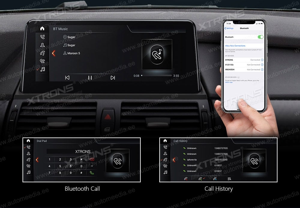 BMW X5 | X6 | E70 | 71 iDrive CCC (2007-2010)  XTRONS QSB12X5CC XTRONS QSB12X5CC Hands Free calls & HD music stream