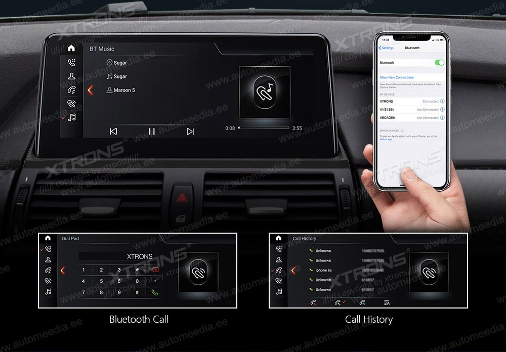 BMW X5 | X6 | E70 | 71 iDrive CIC (2010-2014)  XTRONS QSB12X5CI XTRONS QSB12X5CI Hands Free calls & HD music stream