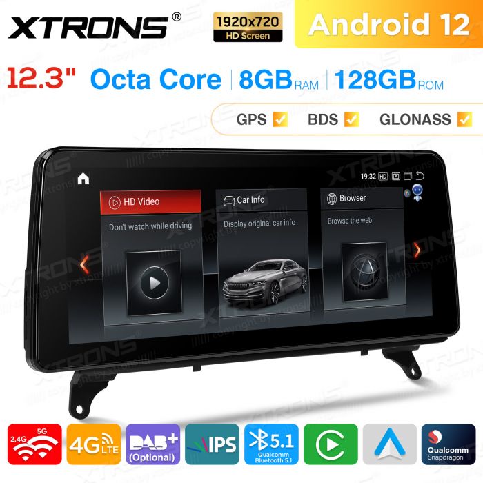 12.3" tollise ekraaniga 8Gb RAM + 128 Gb ROM | BMW X5 | X6 | E70 | 71 iDrive CCC (2007-2010) Android 12 GPS multimeedia keskus