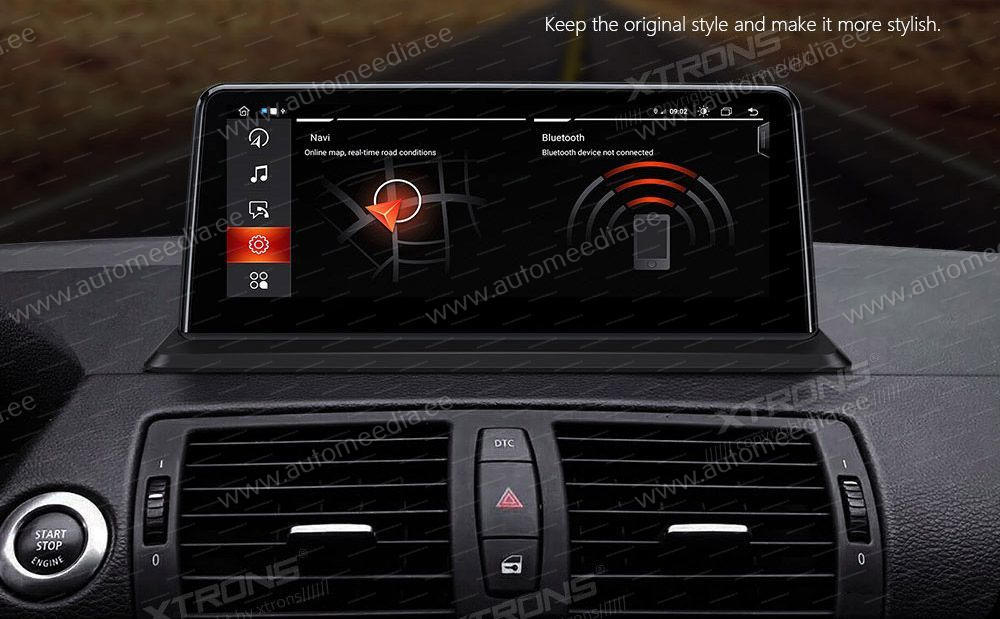 BMW 1. ser. E81 | E82 | E87 | E88 (2006-2009) iDrive CCC  XTRONS QEB1287CC merkkikohtainen Android GPS multimedia näyttö