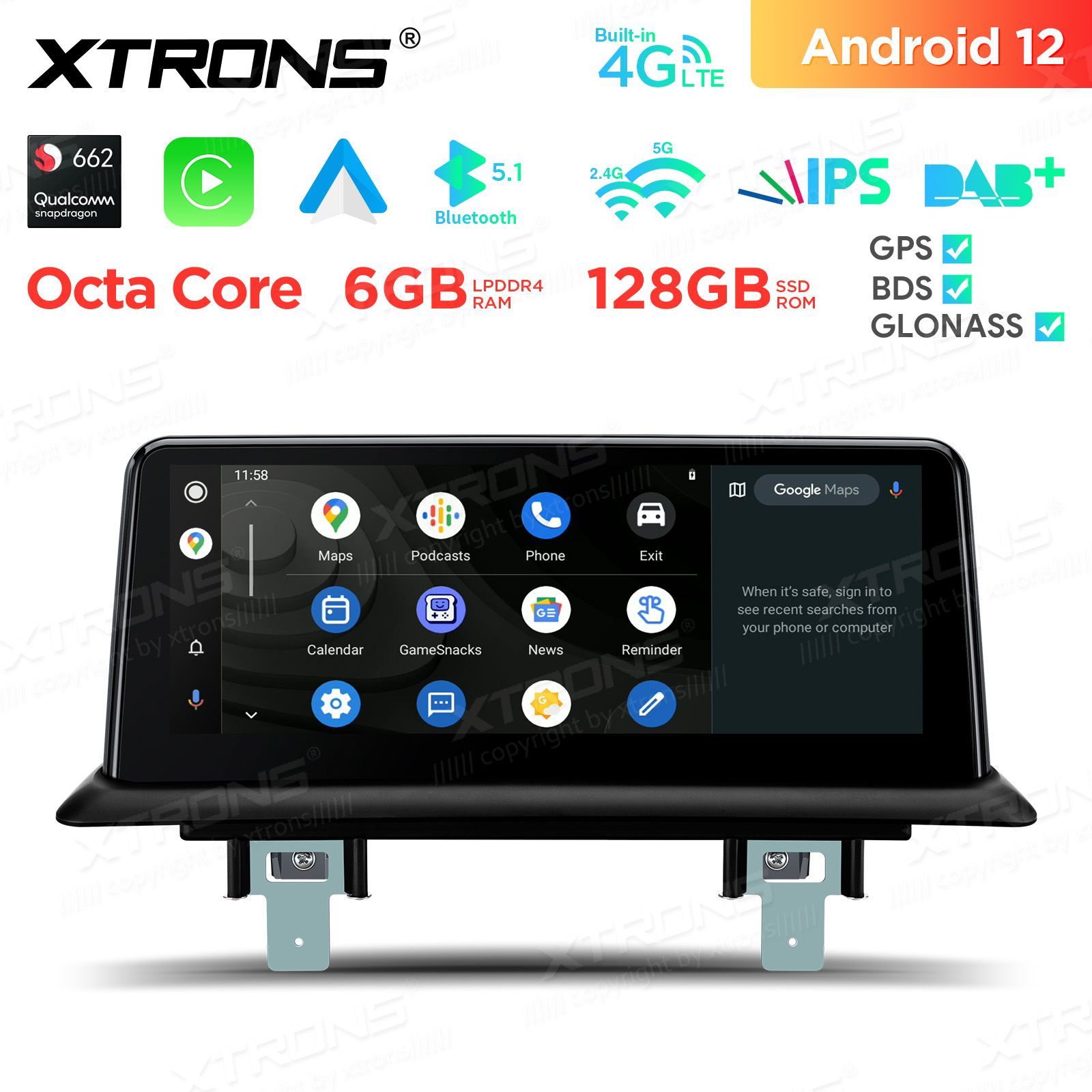 BMW 1. ser. E81 | E82 | E87 | E88 (2004-2012) w/o orig. screen mudelipõhine Android 11 GPS autoraadio ja multimeedia keskus