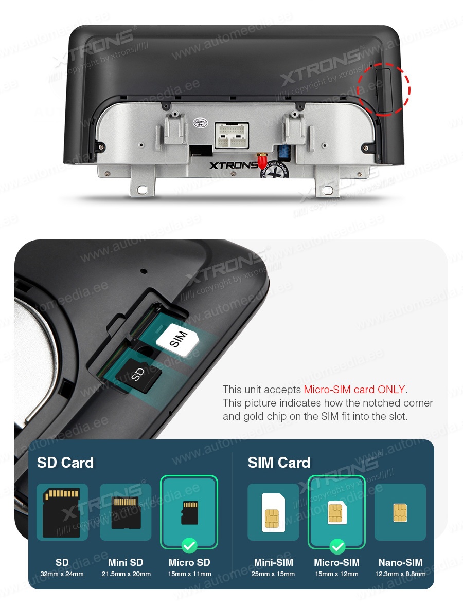 BMW 1. ser. E81 | E82 | E87 | E88 (2004-2012) w/o orig. screen  XTRONS QSB1287UN_L XTRONS QSB1287UN_L 4G Connectivity SIM slot built-in