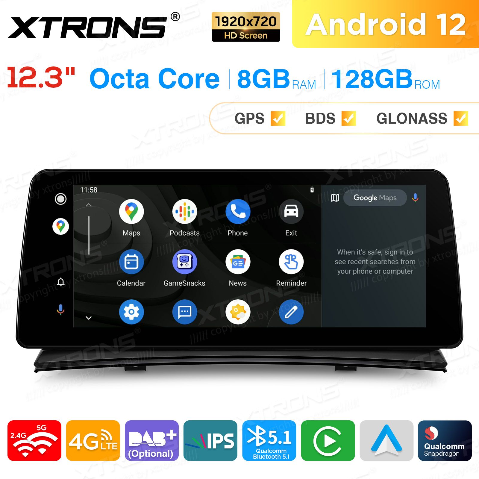 BMW X3 E83 (2004-2009) w/o orig. screen mudelipõhine Android 12 GPS autoraadio ja multimeedia keskus