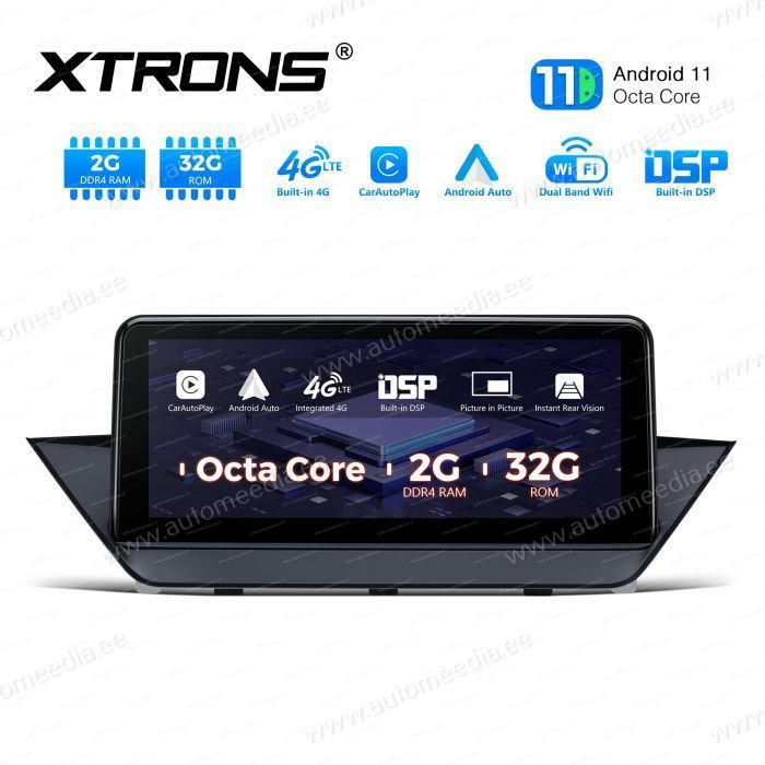 BMW X1 E84 (2009-2015) iDrive CIC kahesüsteemne, originaalraadio säilitav Android 12 GPS autoraadio ja multimeedia keskus