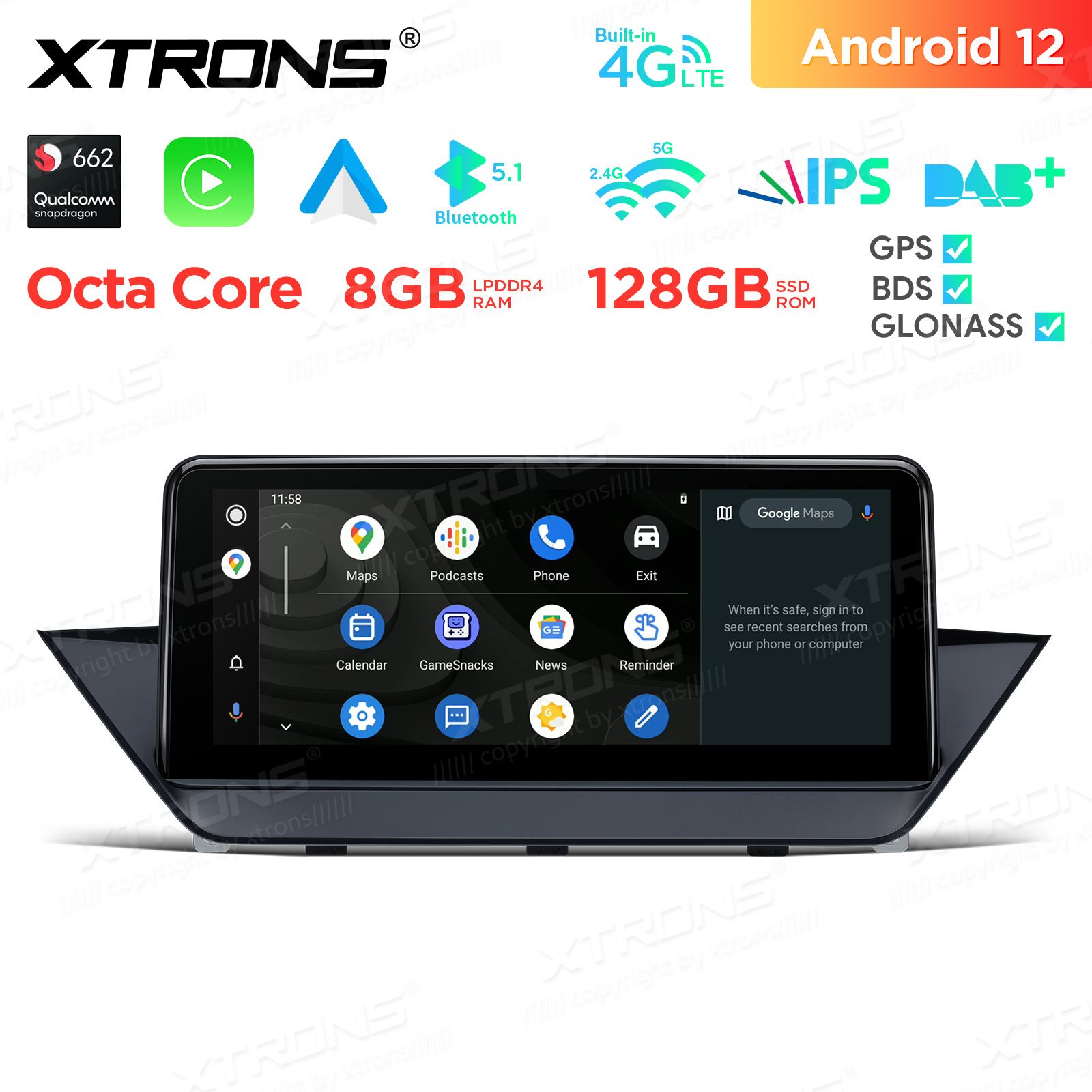 BMW X1 E84 (2009-2015) w/o orig. screen mudelipõhine Android 11 GPS autoraadio ja multimeedia keskus
