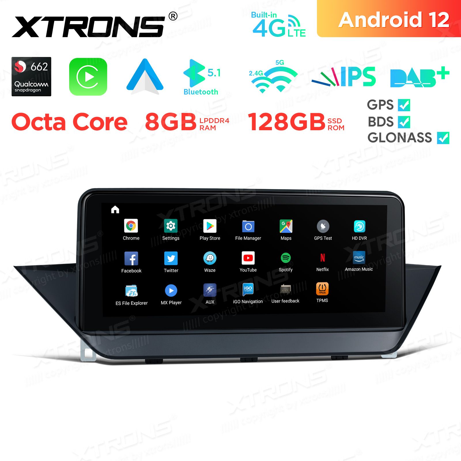 BMW X1 E84 (2009-2015) w/o orig. screen mudelipõhine Android 11 GPS autoraadio ja multimeedia keskus