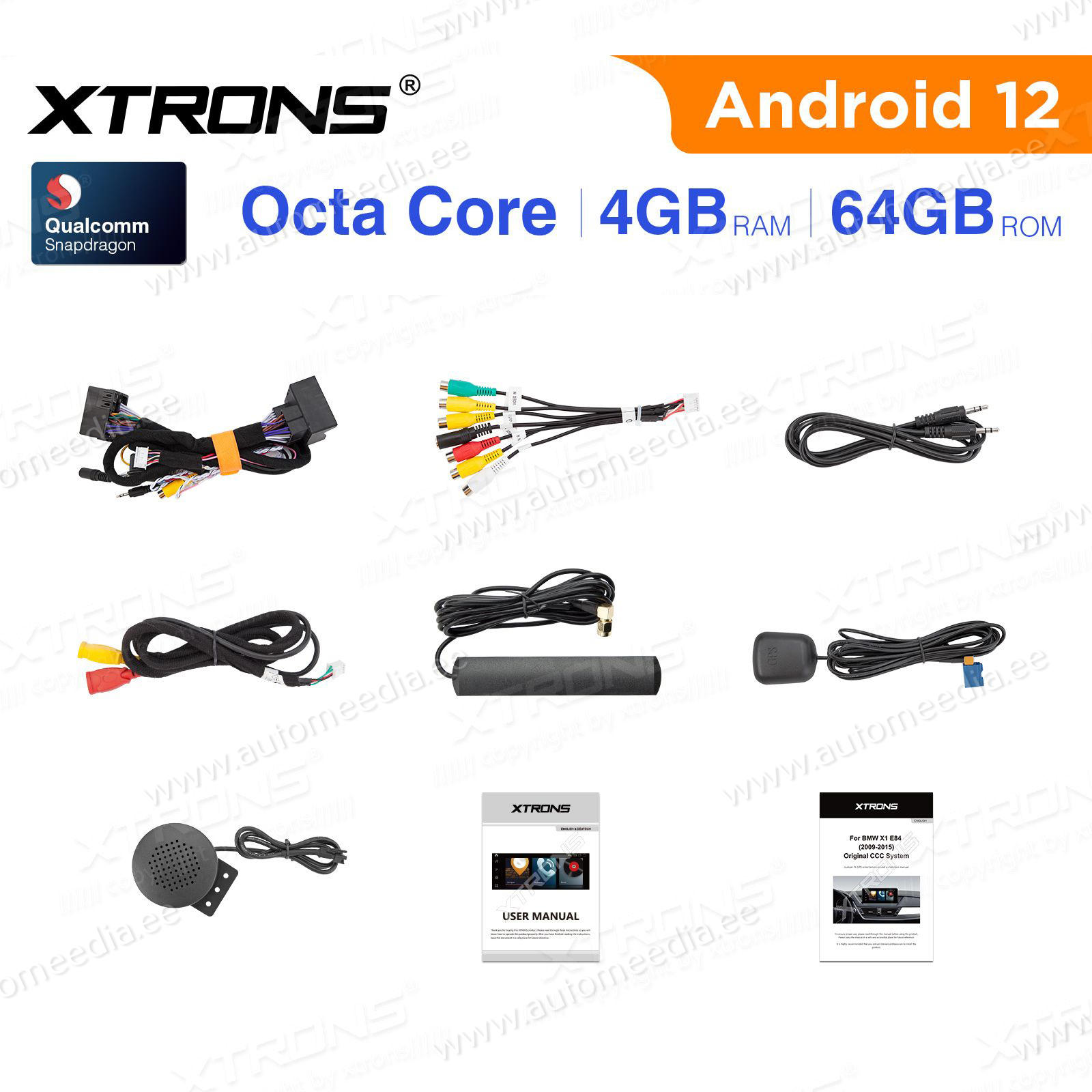 BMW X1 E84 (2009-2015) iDrive CIC kahesüsteemne, originaalraadio säilitav Android 12 GPS autoraadio ja multimeedia keskus