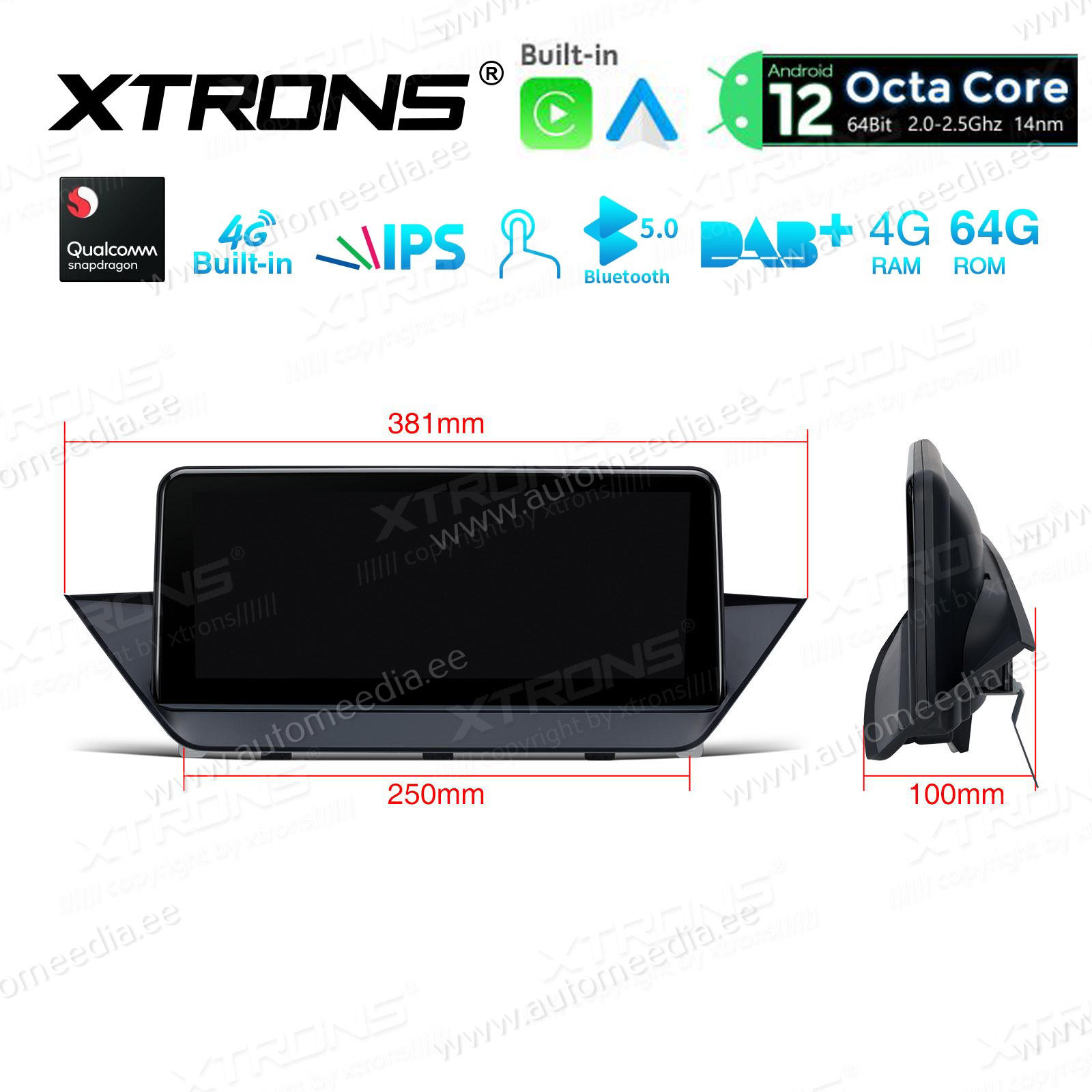 BMW X1 E84 (2009-2015) w/o orig. screen mudelipõhine Android 12 GPS autoraadio ja multimeedia keskus
