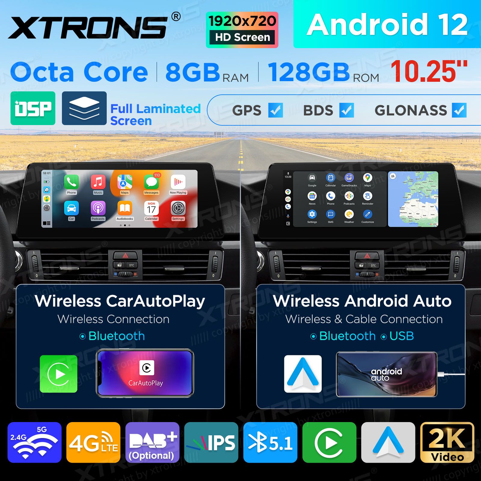 BMW 3.ser | E90 | E92 | E93 iDrive CCC (2004-2008) kahesüsteemne, originaalraadio säilitav Android 12 GPS autoraadio ja multimeedia keskus