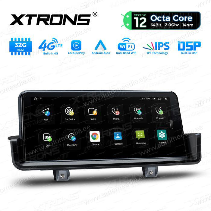 BMW 3. ser. E90 | E91 | E92 | E93 (2005-2012) w/o orig. screen mudelipõhine Android 12 GPS autoraadio ja multimeedia keskus