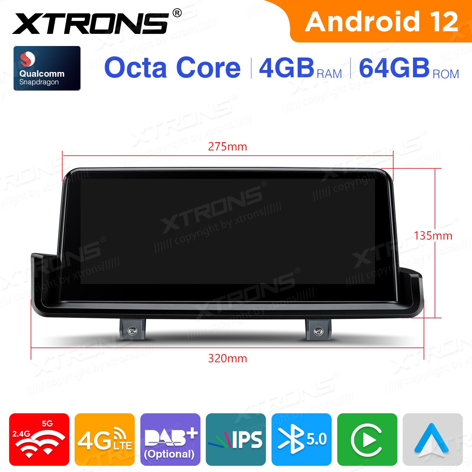 BMW 3. ser. E90 | E91 | E92 | E93 (2005-2012) w/o orig. screen mudelipõhine Android 12 GPS autoraadio ja multimeedia keskus