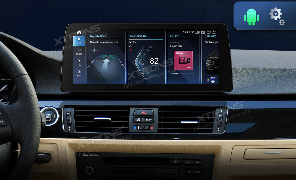BMW 3. ser. E90 | E91 | E92 | E93 (2005-2012) w/o orig. screen  XTRONS QXB2290UN_L merkkikohtainen Android GPS multimedia näyttö
