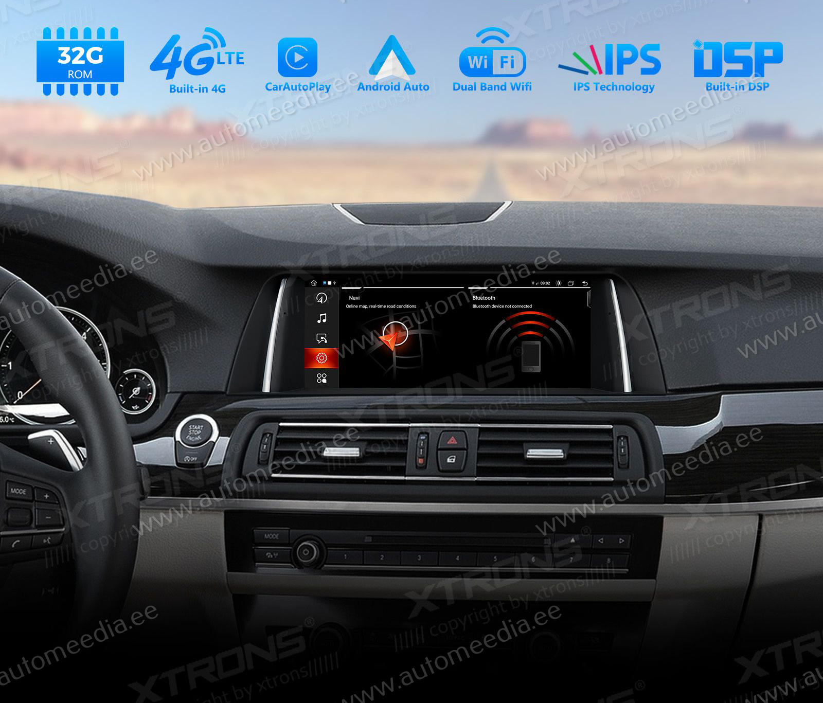 XTRONS QEB12FVNB Mudelikohane android multimeediakeskus gps naviraadio