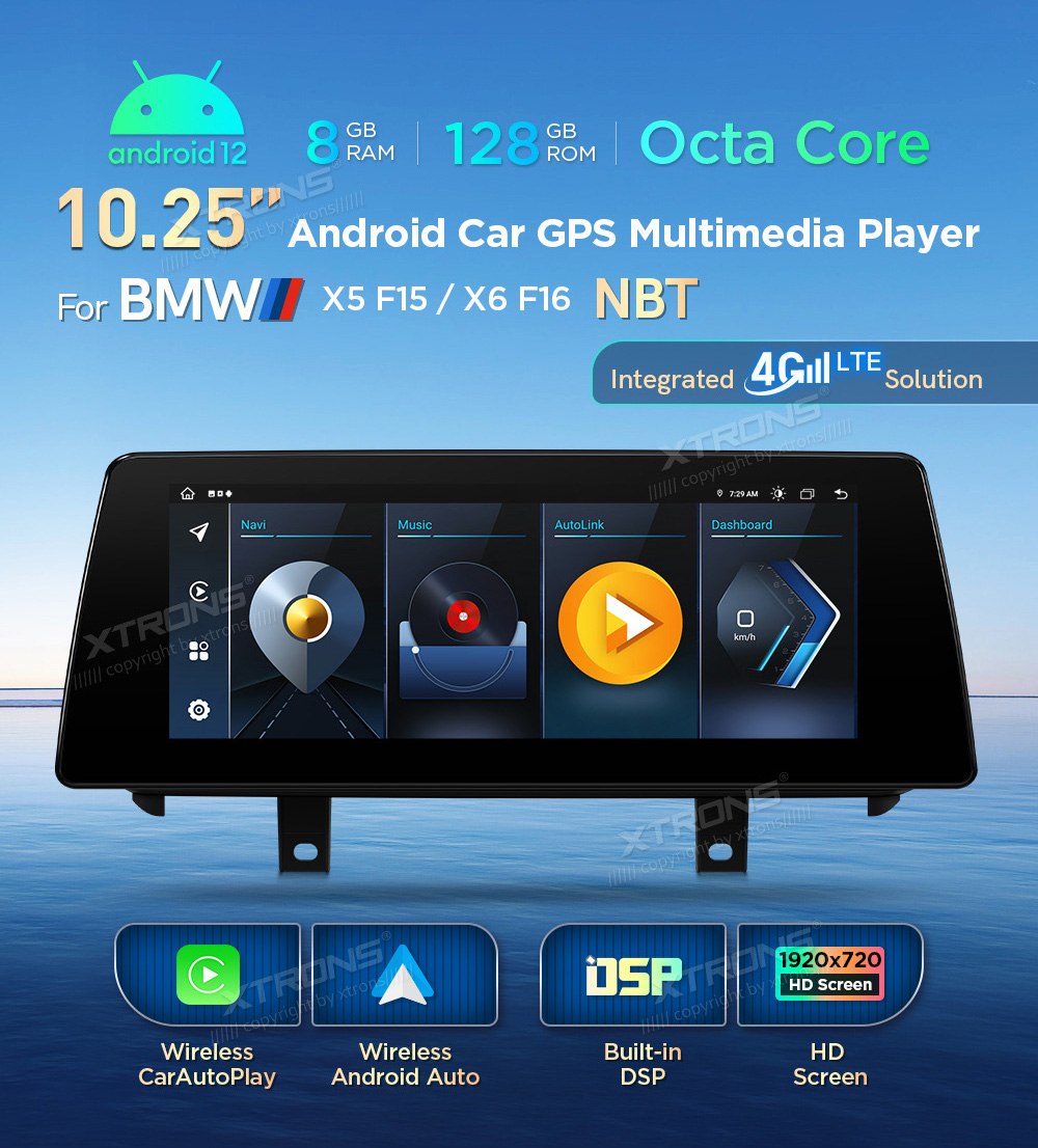 XTRONS QAB12NB12X5N Mudelikohane android multimeediakeskus gps naviraadio