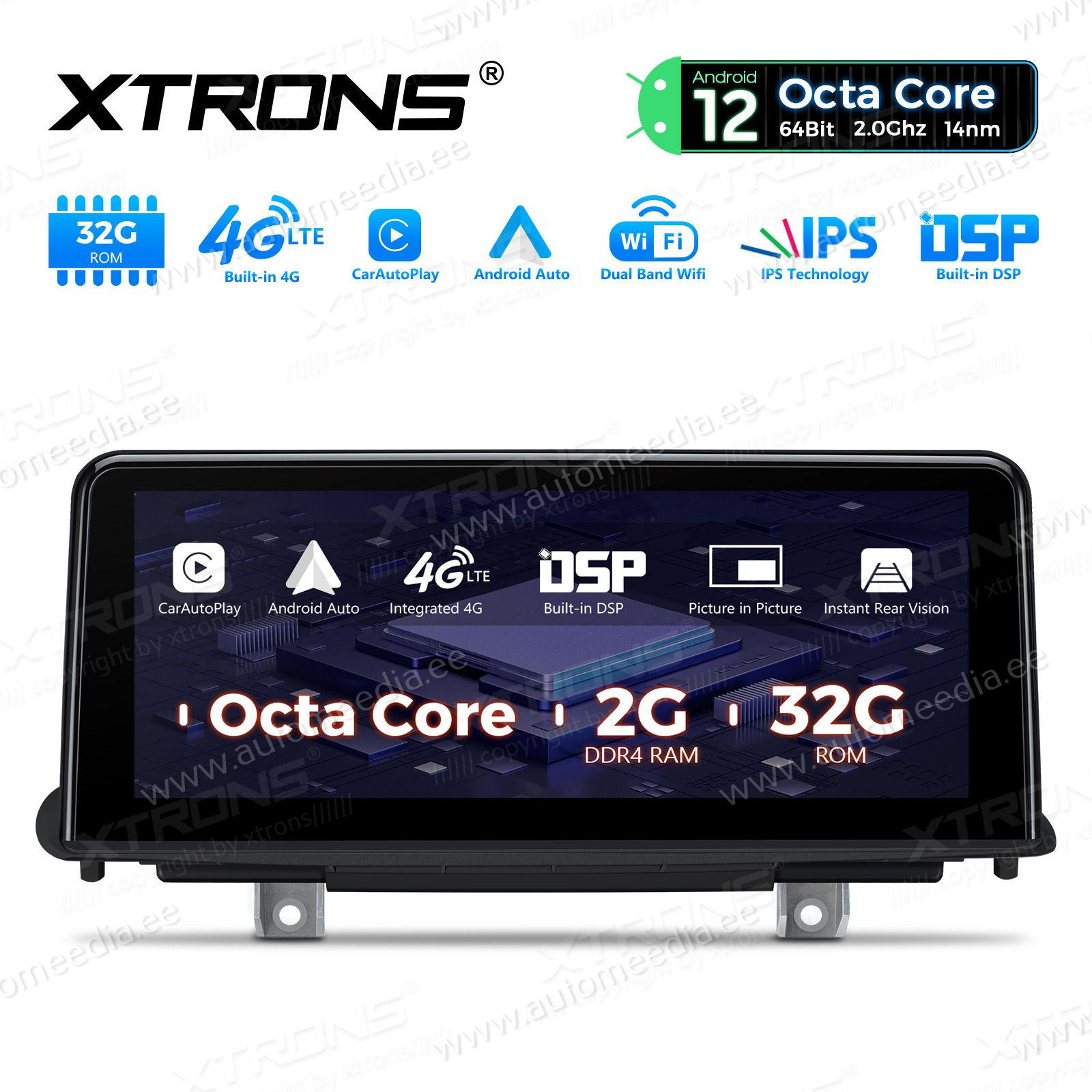 BMW X5 | X6 | F15 | F16 iDrive NBT (2014-2016) kahesüsteemne, originaalraadio säilitav Android 12 GPS autoraadio ja multimeedia keskus