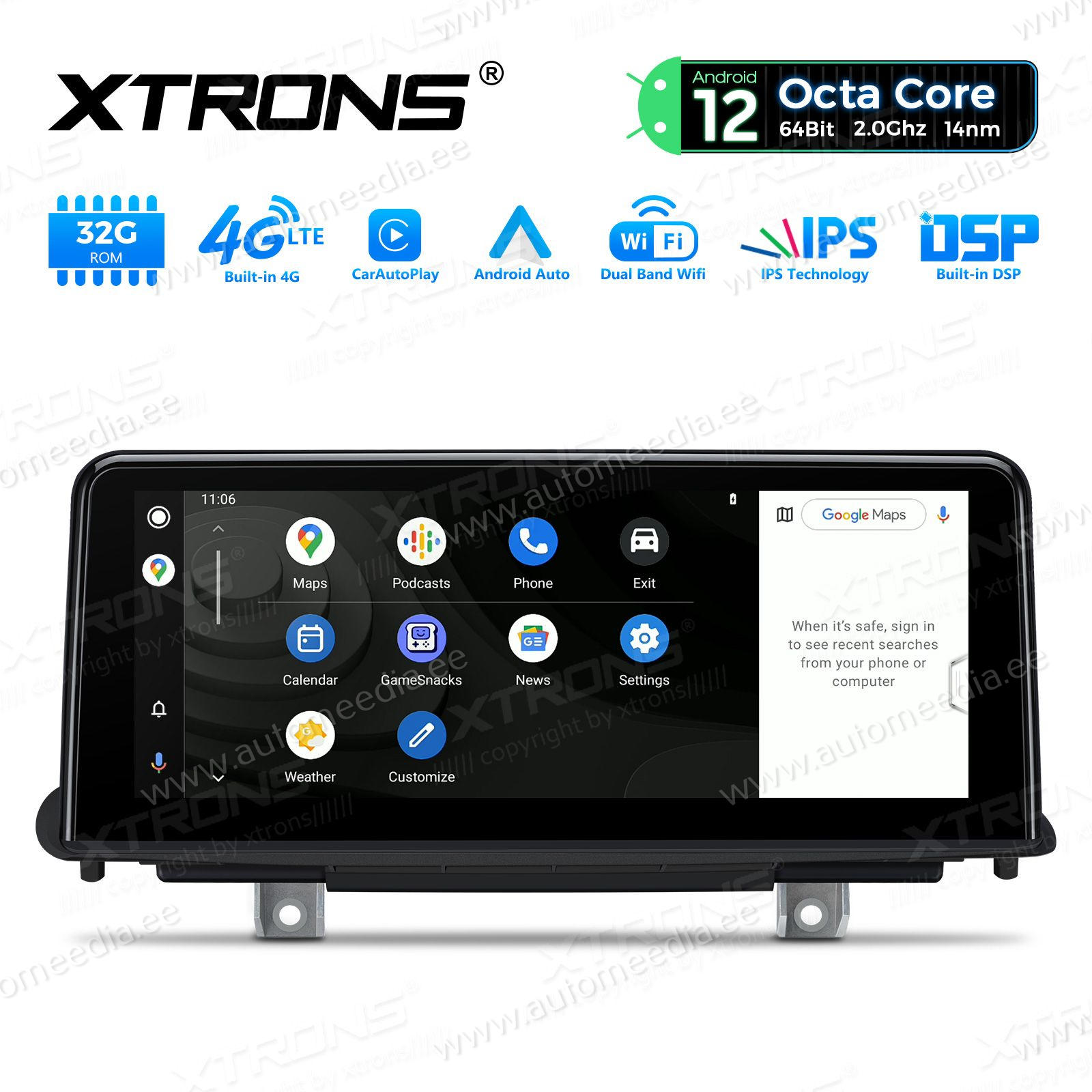 BMW X5 | X6 | F15 | F16 iDrive NBT (2014-2016) kahesüsteemne, originaalraadio säilitav Android 12 GPS autoraadio ja multimeedia keskus