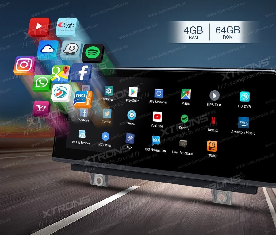XTRONS BMW  tuki kaikille Google Play Android -sovelluksille