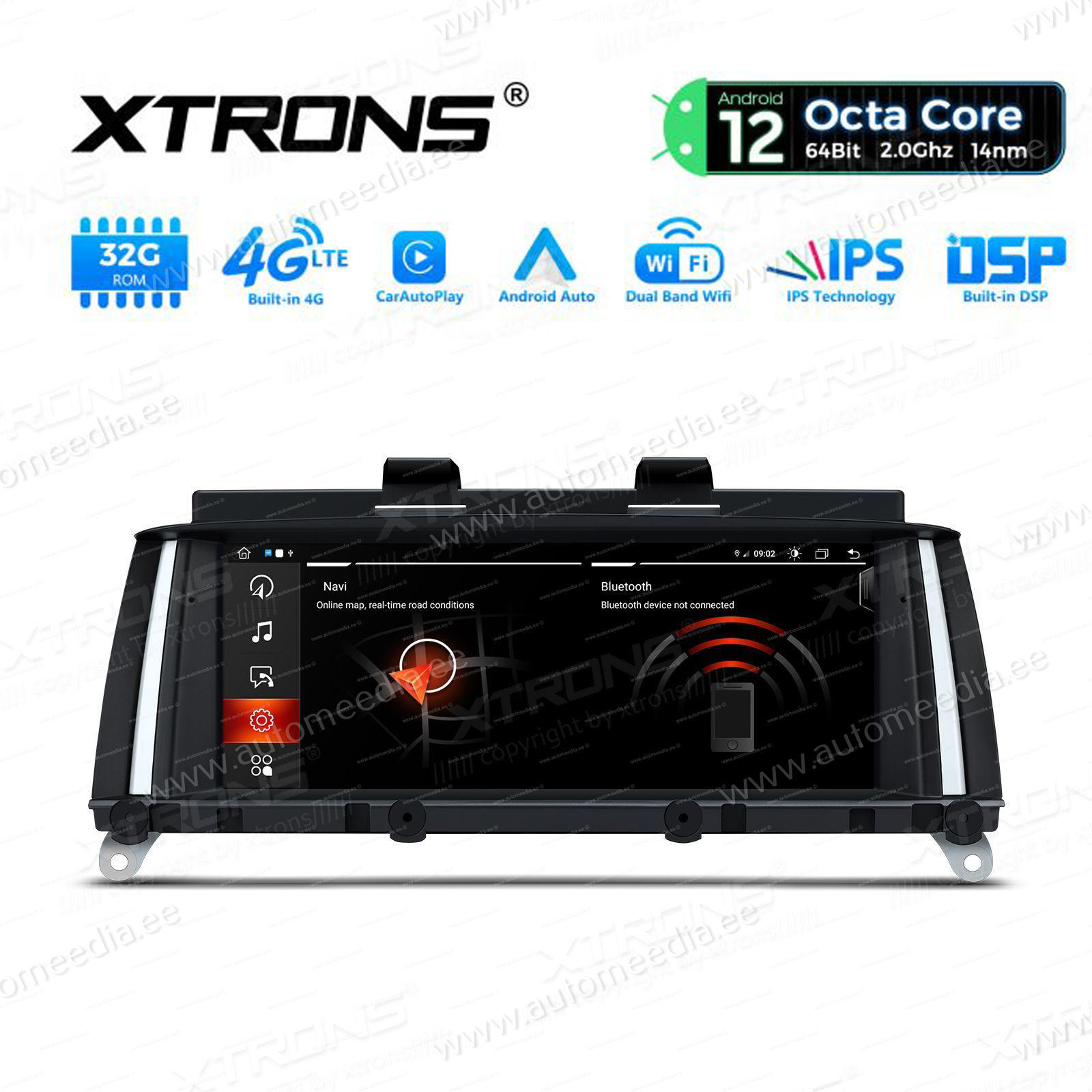 BMW X3 F25 iDrive CIC (2011-2013) kahesüsteemne, originaalraadio säilitav Android 12 GPS autoraadio ja multimeedia keskus